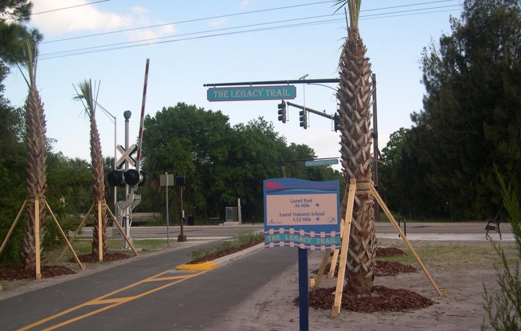 The Legacy Trail is nearby for biking, hiking, jogging