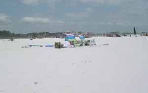 Pictured here is world famous, and top rated, Siesta Key Beach. Nature has blessed this area with very fine, quartz sand making it a very special beach to experience.